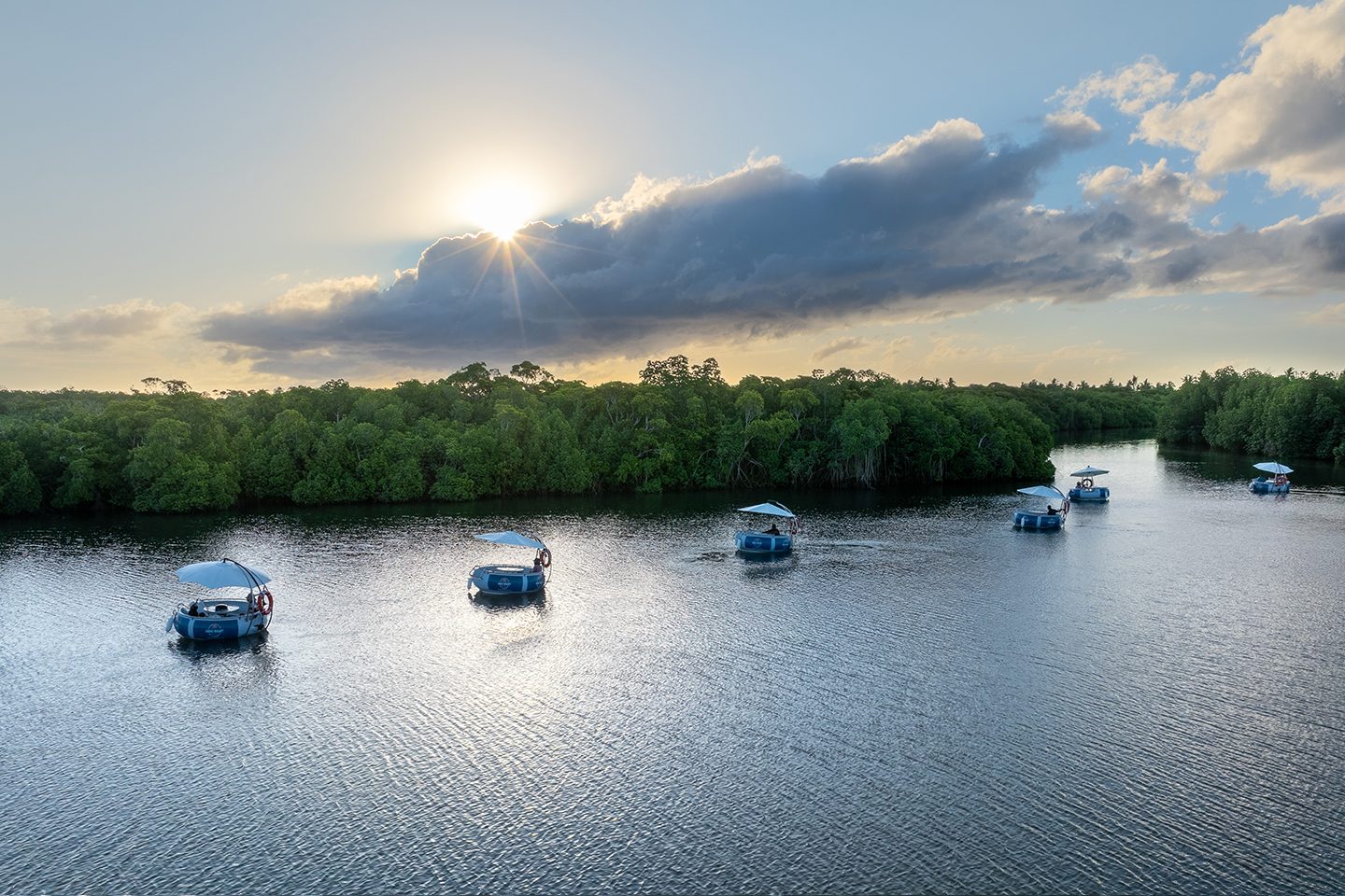 A boat on the water in Fiji